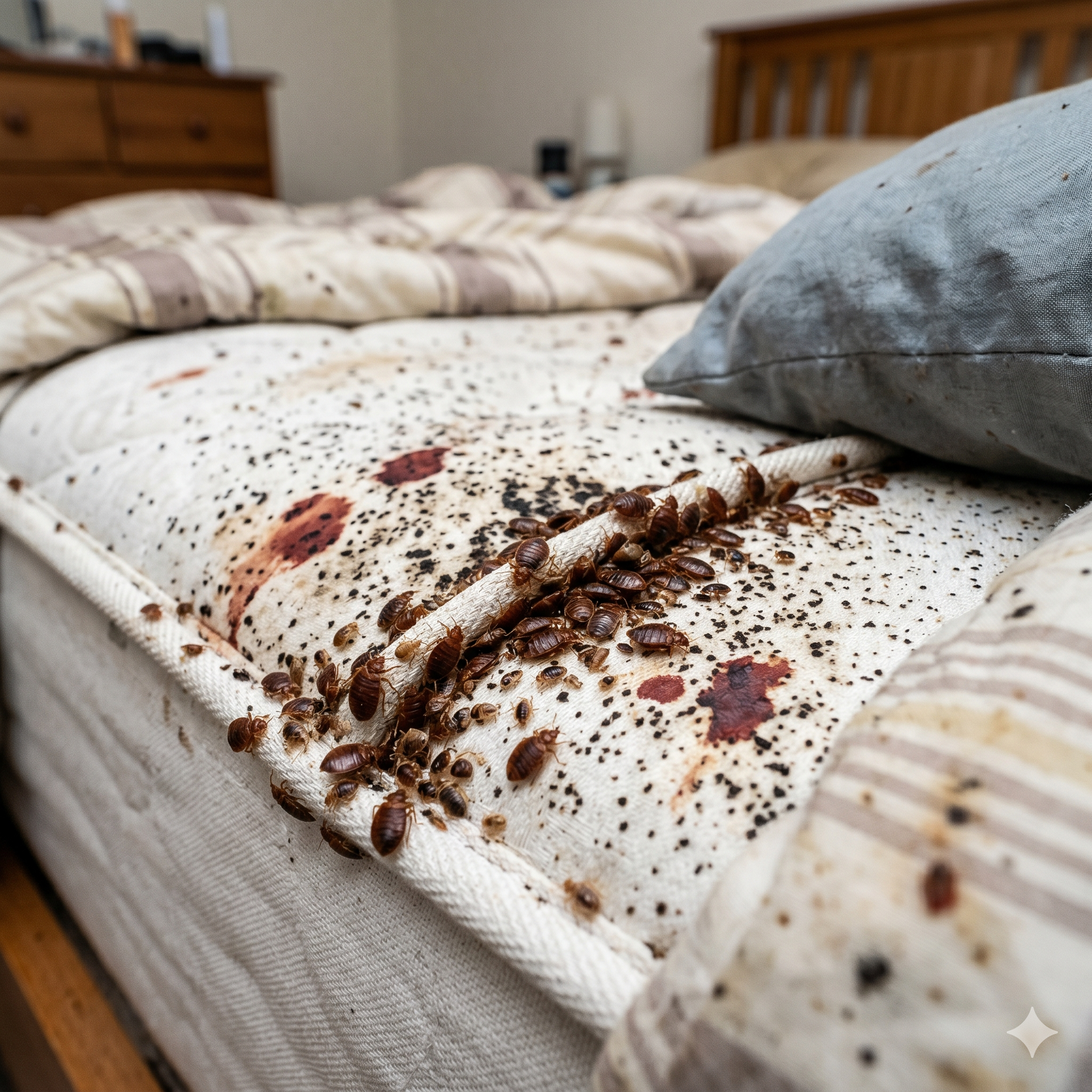 severe bed bug infestation