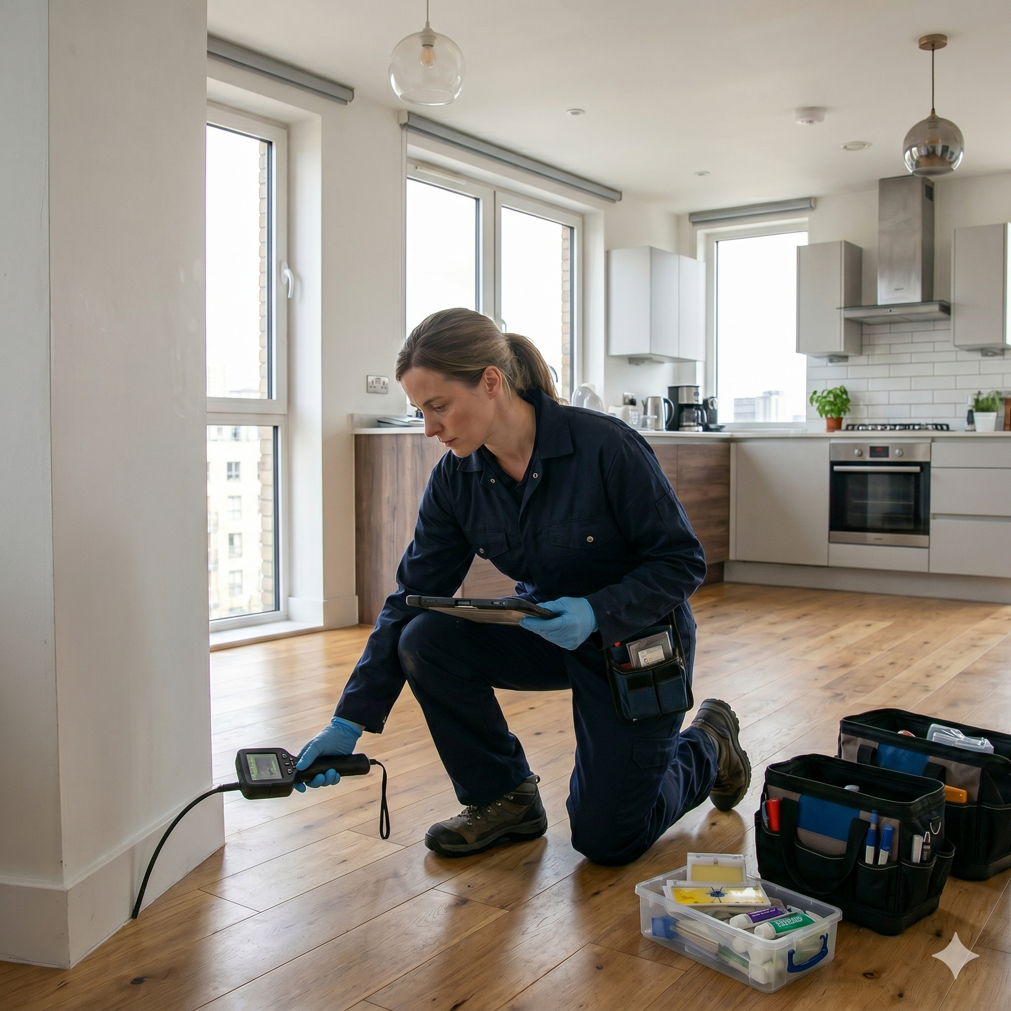 pest control inspection with camera